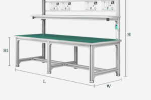 Bàn thao tác lắp ráp linh kiện khung nhôm định hình – Giải pháp tối ưu cho xưởng sản xuất