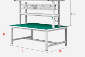 Bàn thao tác nhôm định hình – Giải pháp cho xưởng sản xuất hiện đại