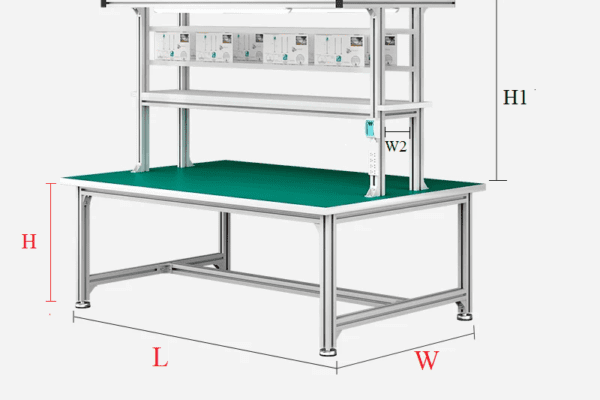 Bàn thao tác nhôm định hình – Giải pháp cho xưởng sản xuất hiện đại