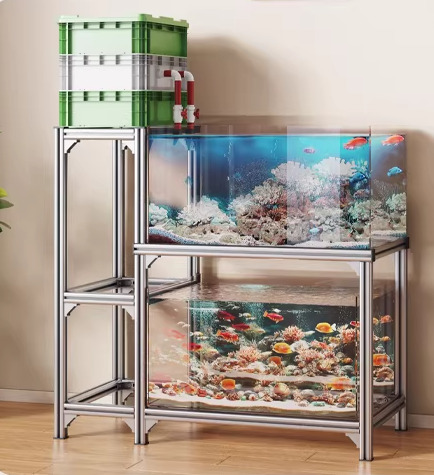 Chân hồ cá phòng khách – Giải pháp decor sang trọng cho showroom & cửa hàng