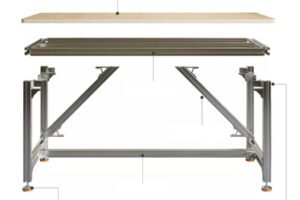 Bàn Làm Việc DIY Khung Nhôm Định Hình – Giải Pháp Linh Hoạt Cho Gia Đình