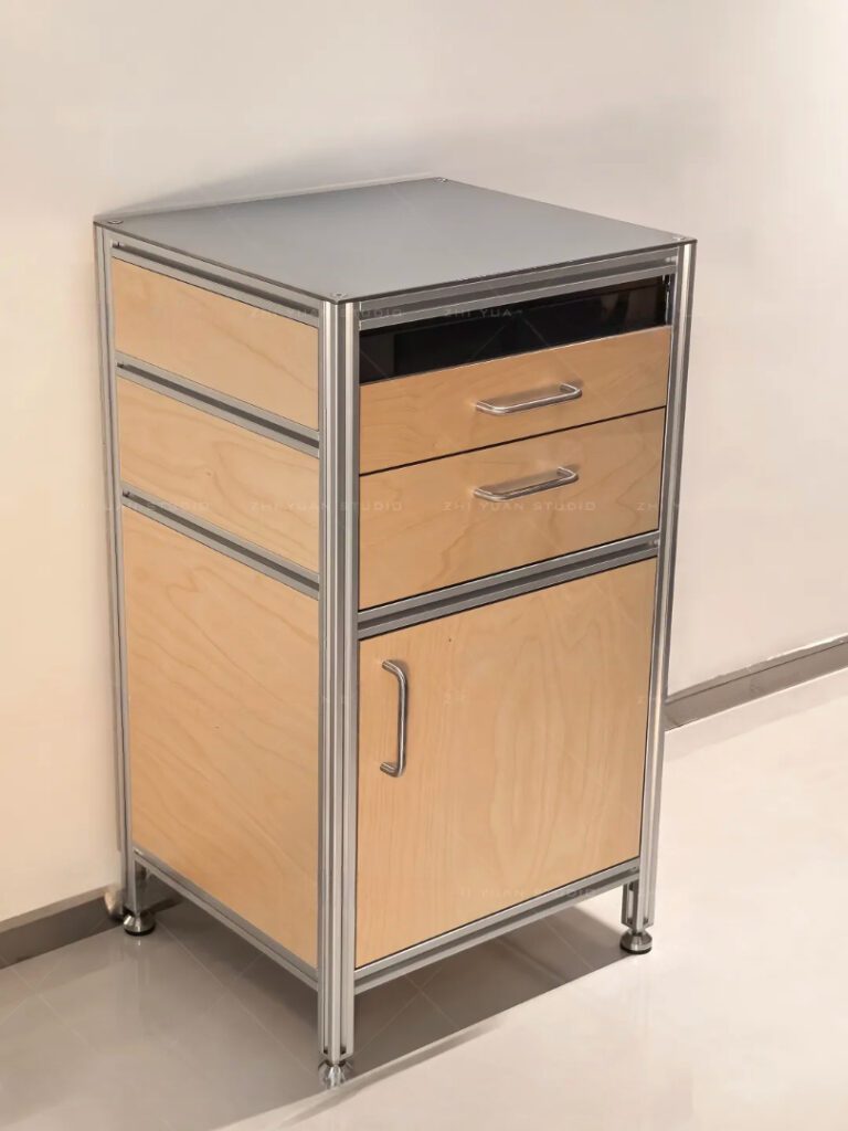 Khung tủ đồ 2 học tủ nhôm định hình ốp gỗ